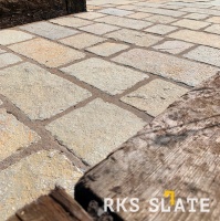 Брусчатка RKS Slate Belgian Yellow 100х100 мм: Известняк для тротуара. Прочная тротуарная плитка и плитка для пола из натурального известняка. Лучшая цена на плитку из камня известняк